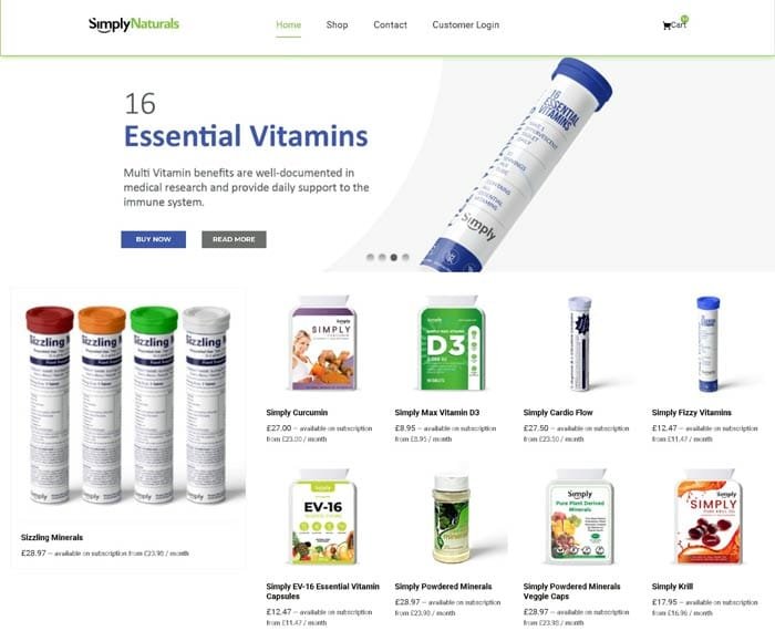 Simply Naturals Website