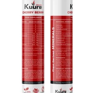 Kuure Plant Derived Minerals , Effervescent / Cherry - 2 x Tubes 30 tabs - KuureHealth.com