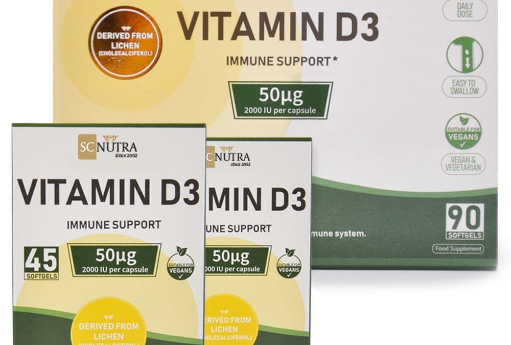 Vegan Vitamin D3 90 Softgels 2000IU / 50μg